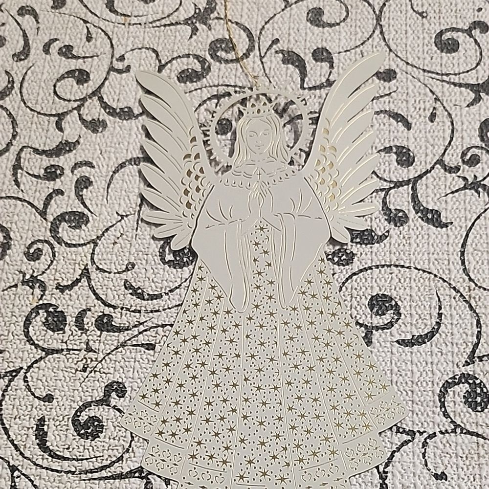 Elegant White Angel Ornament